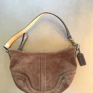 Vintage Coach Suede Handbag